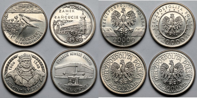 20.000 złotych 1993-1994 - zestaw (4szt)