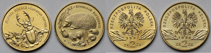 2 złote 1996-1997 - zestaw (2szt) 
Grade: UNC/AU