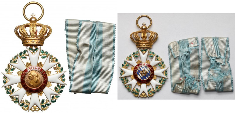 Niemcy, Bawaria, Order Zasługi Korony Bawarskiej - w ZŁOCIE Order wykonany w zło...
