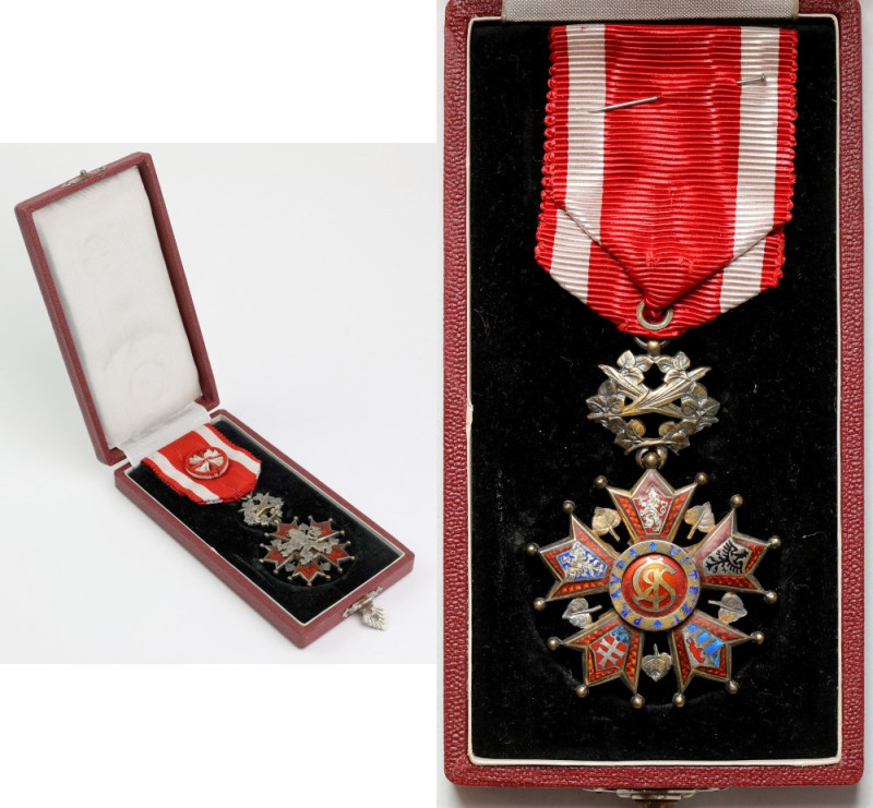 Czechosłowacja, Order Lwa Białego kl.IV (1922-1961) Order IV klasy, wykonany ze ...