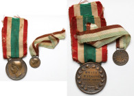 Włochy, Medal - Unita d'Italia 1848-1918 + miniatura