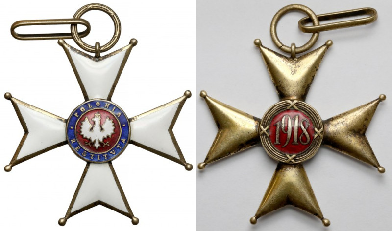 II RP, Order Odrodzenia Polski kl.II/III - wykonanie NIERZĄDOWE - rzadsze Krzyże...