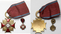 PRL, Złoty Krzyż Zasługi - Caritas, Grabski do 1952 + miniatura