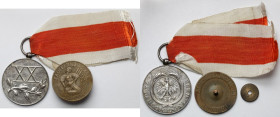 II RP, Medal za Długoletnią Służbę - Srebrny (XX) i Odznaka, II Powszechny Spis Ludności (2szt)