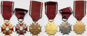 PRL, Krzyże Zasługi z monogramem PRL - zestaw (3szt)