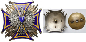 Odznaka, 13 Pułk Piechoty - SREBRO - Oficerska