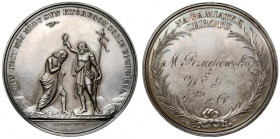 Medal chrzcielny SREBRO 'Na Pamiątkę Chrztu' - Herkner