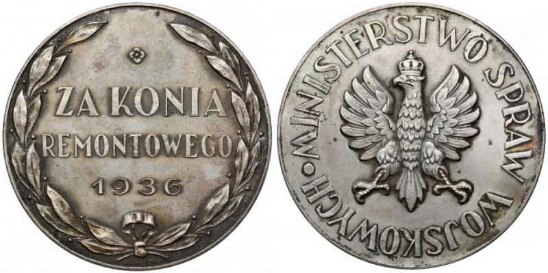 Medal, Za konia remontowego 1936 - nagroda Ministerstwa Spraw Wojskowych - B.RZA...