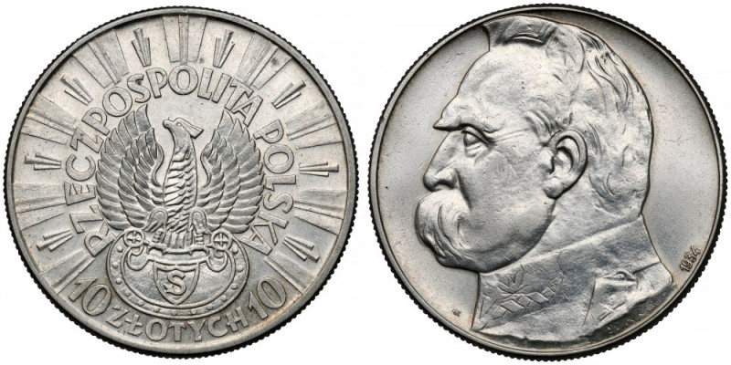 Strzelecki, Piłsudski 10 złotych 1934 Reference: Chałupski 2.31.1.a (R), Parchim...