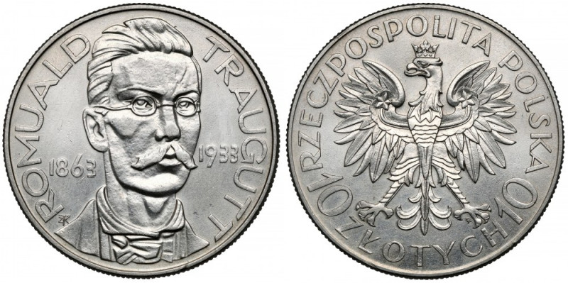 Traugutt 10 złotych 1933 Reference: Chałupski 2.30.1.a (R), Parchimowicz 122
Gr...