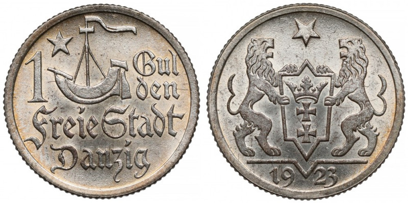 Gdańsk, 1 gulden 1923 Lekko przepolerowana.&nbsp; Reference: Parchimowicz 61.a
...