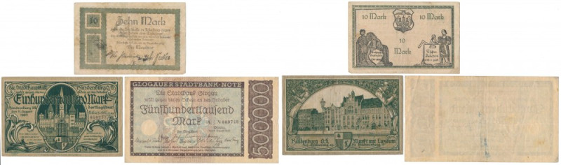 Festenberg, Glogau, Hindenburg - zestaw (3szt) 
Grade: VF-F