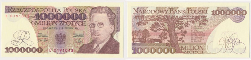 1 mln zł 1991 - E Reference: Miłczak 189
Grade: UNC