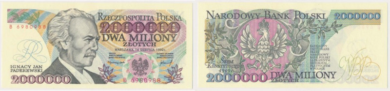 2 mln zł 1992 - B Reference: Miłczak 190b
Grade: UNC