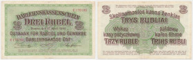 Poznań, 3 ruble 1916 ''...wystara'' - C - rzadkie