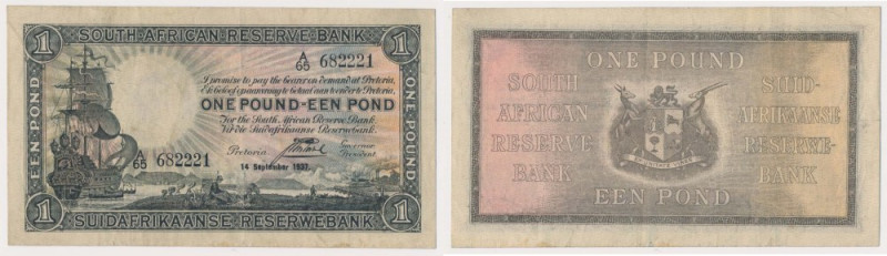 South Africa, 1 Pound 1937 
Grade: VF