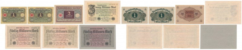 Germany, 1 - 50 mln mk 1920-1923 (7pcs) 5 mln mk st.3+, pozotstałe st.1/1- 
Gra...