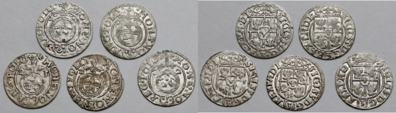 Zygmunt III Waza, Półtoraki 1620-1624 - zestaw (5szt) Bardzo ładne. 

Grade: A...