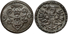 Zygmunt III Waza, Denar Gdańsk 1590 R3
