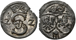 Zygmunt III Waza, Denar Łobżenica 1622 - rzadki R4
