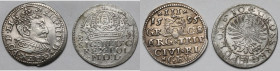Zygmunt III Waza, Grosz Kraków 1610 i Trojak Ryga 1595 - zestaw (2szt)