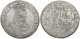 Jan II Kazimierz, Ort Kraków 1668 - Leliwa - rzadki R2