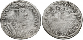 Karol X Gustaw, Szóstak Elbląg 1659 - inne popiersie R5
