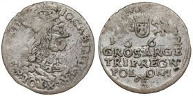 Jan II Kazimierz, Trojak Kraków 1662 AT