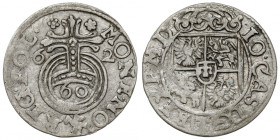 Jan II Kazimierz, Półtorak Poznań 1662 - obwódka na Aw. - MD