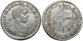 Jan III Sobieski, Ort Bydgoszcz 1677 - litery SB R3