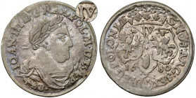 Jan III Sobieski, Szóstak Bydgoszcz 1680 - błąd IV zamiast VI RRR