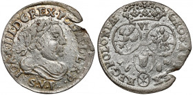 Jan III Sobieski, Szóstak Bydgoszcz 1684 SVP - szata / owalne RR