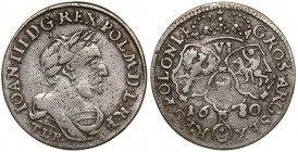 Jan III Sobieski, Szóstak Kraków 1680 TLB - litera K - rzadki RR