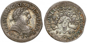 Jan III Sobieski, Szóstak Kraków 1680-C - w zbroi - IV zamiast VI