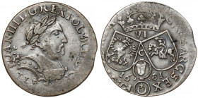 Jan III Sobieski, Szóstak Kraków 1681 - C wysoko