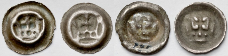 Zakon Krzyżacki, Brakteaty - Korona II (1337-1345) - zestaw (2szt)