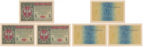 1/2 mkp 1916 Generał - B - kolejne nr 742 ...114 ..115 i ...116