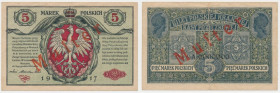 5 mkp 1916 Generał - MUSTER ...Biletów - A 0000000