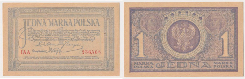 1 mkp 1919 - I AA Reference: Miłczak 19b
Grade: UNC/AU