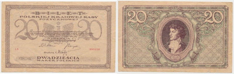 20 mkp 1919 - IA Reference: Miłczak 21d
Grade: VF