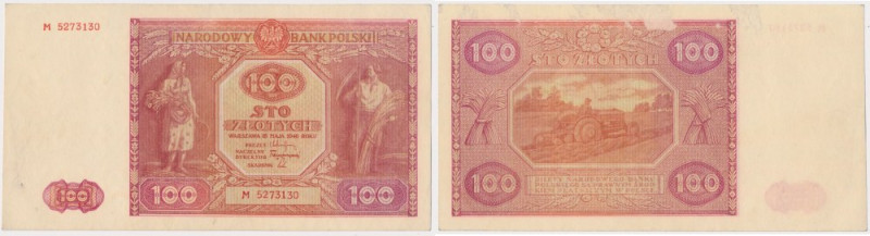 100 złotych 1946 - mała litera Najprawdopodobniej po wklejeniu i nieumiejętnie o...