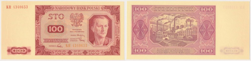 100 złotych 1948 - KR Reference: Miłczak 139ff
Grade: UNC