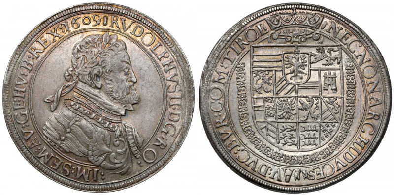 Austria, Rudolf II, Talar 1609, Hall Piękne lustro na rewersie. Bardzo ładne na ...