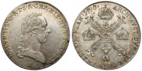 Niderlandy austriackie, Józef II, 1/4 talara 1790-A, Wiedeń