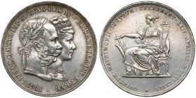 Austria, Franciszek Józef I, 2 guldeny 1879 - srebrne gody