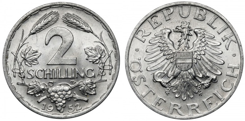 Austria, 2 schilling 1952 - rzadkie 
Grade: UNC/AU