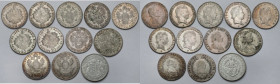Austro-Węgry, 20 krajcarów i 2 pengo 1745-1937 - zestaw (12szt)