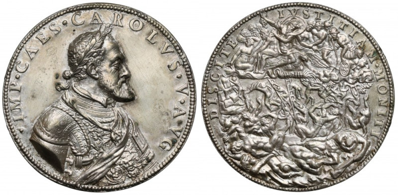 Austria, Karol V, Medal (1506-1556) - późniejszy odlew - DISCITE IVSTITIAM MONIT...