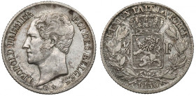 Belgia, Leopold I, 1/4 franka 1850 LW - B.RZADKIE