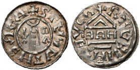Czechy, Bolesław II (972-999) Denar w typie bawarskim, Praga(?) - HAEI - RZADKI